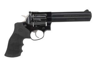 Ruger GP100 revolver features a 6 inch heavy barrel